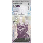 Банкнота (бона) 1000 боливаров 2017 год Венесуэла UNC